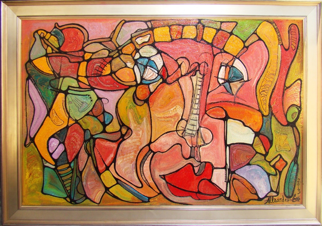 Alexander Gore Oil on Linen Modernist Painting Modernism